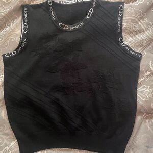 CD Sports Black Sleeveless Sweater Vest